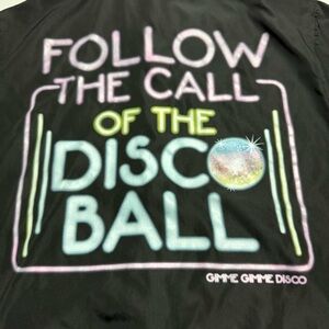 Follow The Call Of The Disco Ball Black Lightweight Bomber Jacket Unisex: Small